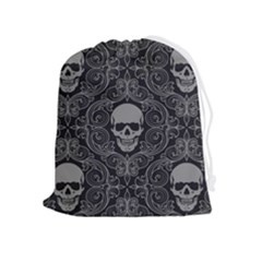 Dark Horror Skulls Pattern Drawstring Pouch (xl) by Ket1n9