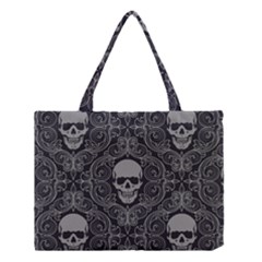 Dark Horror Skulls Pattern Medium Tote Bag by Ket1n9