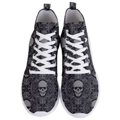 Dark Horror Skulls Pattern Men s Lightweight High Top Sneakers