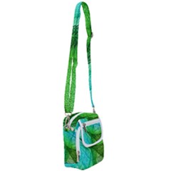 Sunlight Filtering Through Transparent Leaves Green Blue Shoulder Strap Belt Bag by Ket1n9