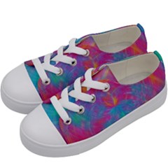 Abstract Fantastic Ractal Gradient Kids  Low Top Canvas Sneakers by Ket1n9