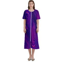 Abstract Fantastic Fractal Gradient Women s Cotton Short Sleeve Night Gown by Ket1n9