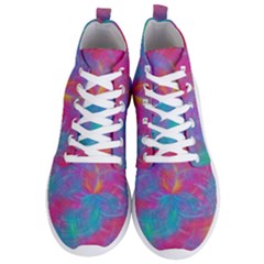 Abstract Fantastic Ractal Gradient Men s Lightweight High Top Sneakers