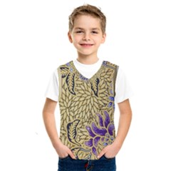 Traditional Art Batik Pattern Kids  Basketball Tank Top by Ket1n9