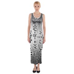 Science Formulas Fitted Maxi Dress by Ket1n9