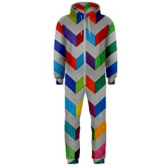 Charming Chevrons Quilt Hooded Jumpsuit (men) by Ket1n9