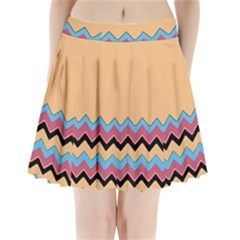 Chevrons Patterns Colorful Stripes Pleated Mini Skirt by Ket1n9