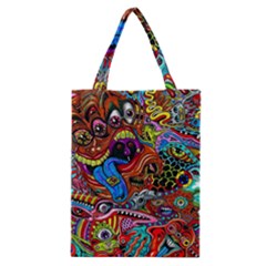 Art Color Dark Detail Monsters Psychedelic Classic Tote Bag by Ket1n9