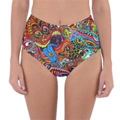 Art Color Dark Detail Monsters Psychedelic Reversible High-waist Bikini Bottoms by Ket1n9