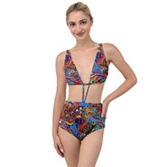 Art Color Dark Detail Monsters Psychedelic Tied Up Two Piece Swimsuit by Ket1n9