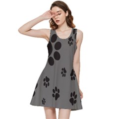 Dog Foodprint Paw Prints Seamless Background And Pattern Inside Out Racerback Dress