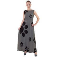 Dog Foodprint Paw Prints Seamless Background And Pattern Chiffon Mesh Boho Maxi Dress by Ket1n9