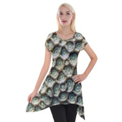 Ocean Pattern Short Sleeve Side Drop Tunic by Ket1n9