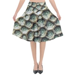 Ocean Pattern Flared Midi Skirt by Ket1n9