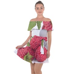 Fruit Healthy Vitamin Vegan Off Shoulder Velour Dress by Ket1n9