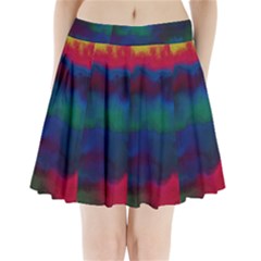 Watercolour Color Background Pleated Mini Skirt by Ket1n9