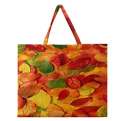 Leaves Texture Zipper Large Tote Bag by Ket1n9