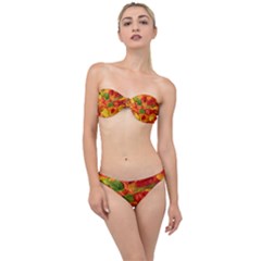 Leaves Texture Classic Bandeau Bikini Set