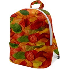 Leaves Texture Zip Up Backpack by Ket1n9