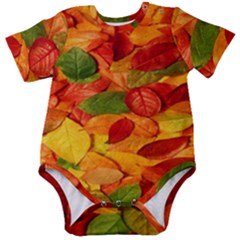 Leaves Texture Baby Short Sleeve Bodysuit by Ket1n9