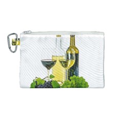 White Wine Red Wine The Bottle Canvas Cosmetic Bag (medium)