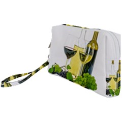 White Wine Red Wine The Bottle Wristlet Pouch Bag (Small)