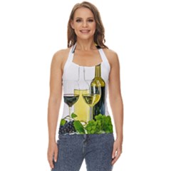 White Wine Red Wine The Bottle Basic Halter Top