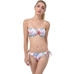 Butterfly Vector Art Twist Bandeau Bikini Set by Ket1n9