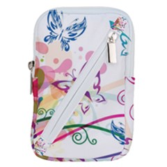 Butterfly Vector Art Belt Pouch Bag (large) by Ket1n9