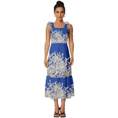 Crown Aesthetic Branches Hoarfrost Tie-strap Tiered Midi Chiffon Dress by Ket1n9