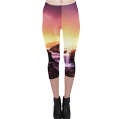 California Sea Ocean Pacific Capri Leggings  by Ket1n9