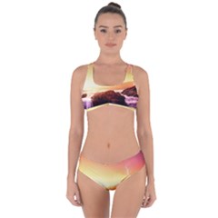 California Sea Ocean Pacific Criss Cross Bikini Set by Ket1n9