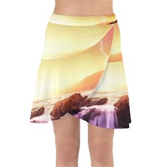 California Sea Ocean Pacific Wrap Front Skirt by Ket1n9