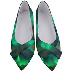 Northern-lights-plasma-sky Women s Bow Heels by Ket1n9