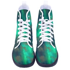 Northern-lights-plasma-sky Women s High-top Canvas Sneakers by Ket1n9