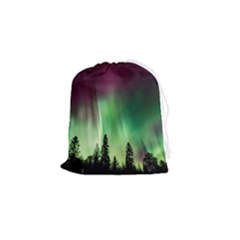 Aurora Borealis Northern Lights Drawstring Pouch (Small)