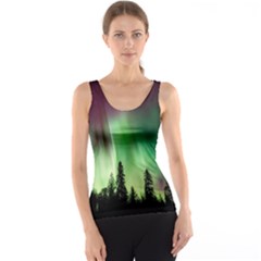 Aurora Borealis Northern Lights Women s Basic Tank Top