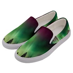 Aurora Borealis Northern Lights Men s Canvas Slip Ons by Ket1n9