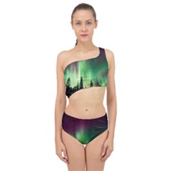 Aurora Borealis Northern Lights Spliced Up Two Piece Swimsuit