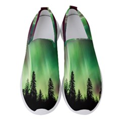 Aurora Borealis Northern Lights Women s Slip On Sneakers