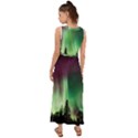 Aurora Borealis Northern Lights V-Neck Chiffon Maxi Dress View2