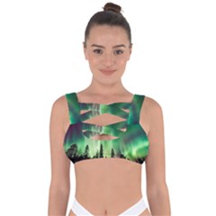 Aurora Borealis Northern Lights Bandaged Up Bikini Top