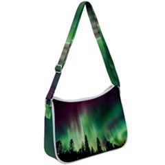Aurora Borealis Northern Lights Zip Up Shoulder Bag