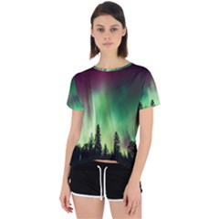 Aurora Borealis Northern Lights Open Back Sport T-Shirt