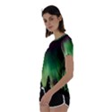 Aurora Borealis Northern Lights Short Sleeve Open Back T-Shirt View2