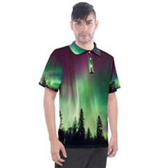 Aurora Borealis Northern Lights Men s Polo T-shirt by Ket1n9