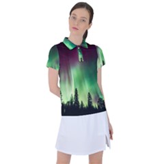 Aurora Borealis Northern Lights Women s Polo T-Shirt