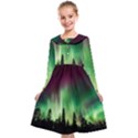 Aurora Borealis Northern Lights Kids  Midi Sailor Dress View1