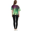 Aurora Borealis Northern Lights One Shoulder Cut Out T-Shirt View2