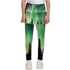 Aurora Borealis Northern Lights Kids  Skirted Pants